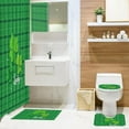 thumbnail image 6 of 4 Pcs St. Patrick's Bathroom Shower Curtain Set,Shamrock Lucky Bathroom Curtain with 12 Hooks, Non Slip Bathroom Rugs, Toilet Lid Cover, U Toilet Mat for Irish Party Bathroom Decoration, 6 of 7