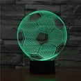 thumbnail image 3 of Lámpara De Ilusión De Fútbol 3D Luz De Noche 3D Para Niños Niñas Mesa Lámpara De Escritorio 7 Cambio De Color Lámpara Decorativa Regalos Perfectos Festival De Cumpleaños Navidad Monstrate HA020491-00, 3 of 7