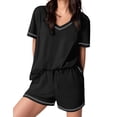 thumbnail image 6 of Ekouaer Womens Pajamas Sets Soft Pjs Short Sleeve Lounge Sets Casual Two Piece Pjs With Pockets, 6 of 6