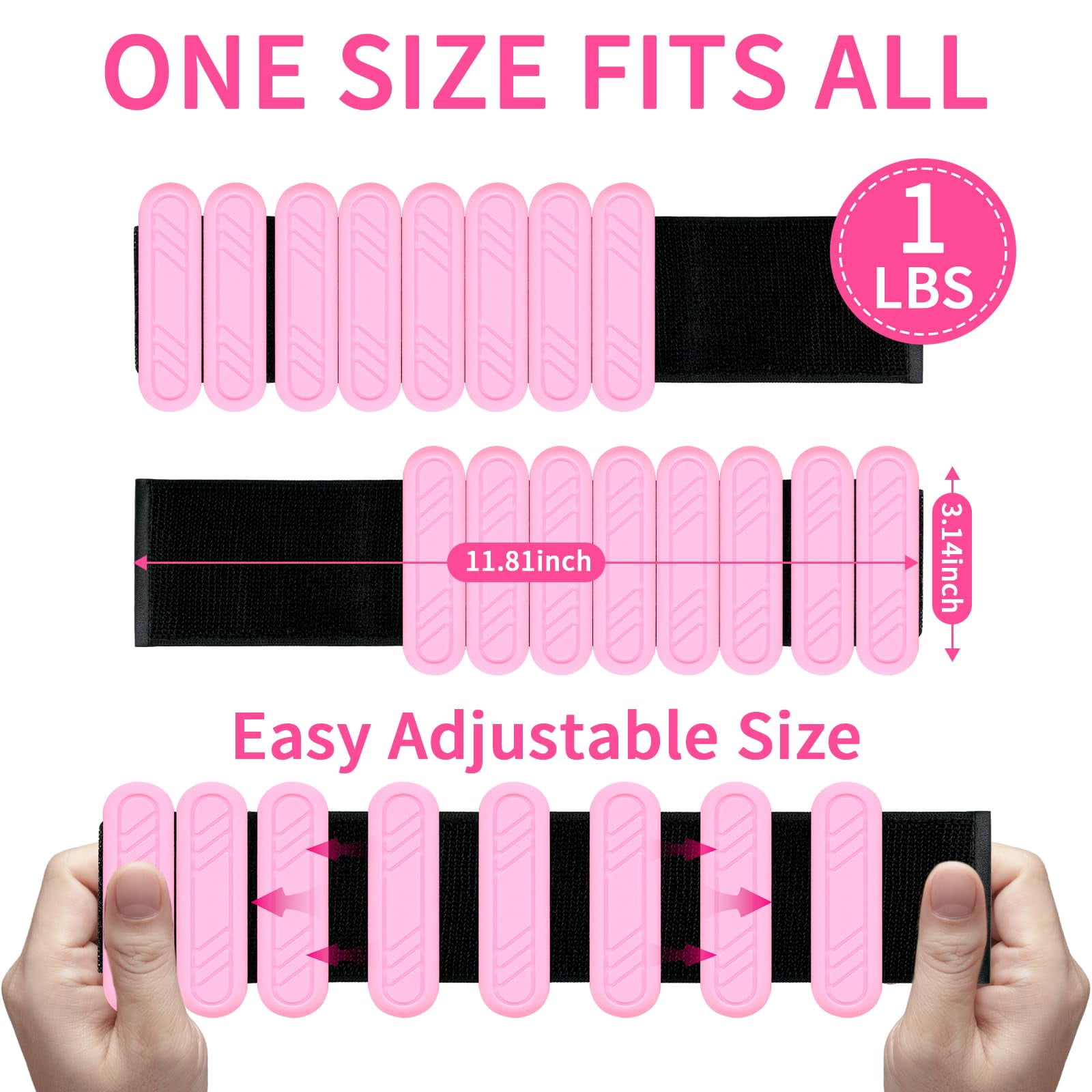 LTECARP Adjustable Ankle & Wrist Weights for Women & Men, 1/2/4 lbs Silicone Design with Comfort Fit - Arm/Leg Workout Weights for Gym, Pilates, Yoga, Walking, Barre, Dance