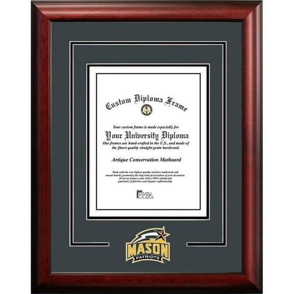 Campus Images VA997SD-1014 10 x 14 in. George Mason University Spirit Diploma Frame - Satin Mahogany