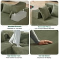 thumbnail image 4 of BEHOST 105" Modular Sectional Sofa for Living Room, L Shaped Cloud Couch, No Assembly Required, Green, 4 of 10