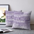 thumbnail image 2 of Pillow Covers 20x20 Set of 2, Vintage Lavender Throw Pillow Covers Decorative Couch Cushion Cover, Farmhouse Florals Leaf Coastal Home Sweet Microfiber Soft Pillowcases for Bedroom Living Room Sofa, 2 of 9