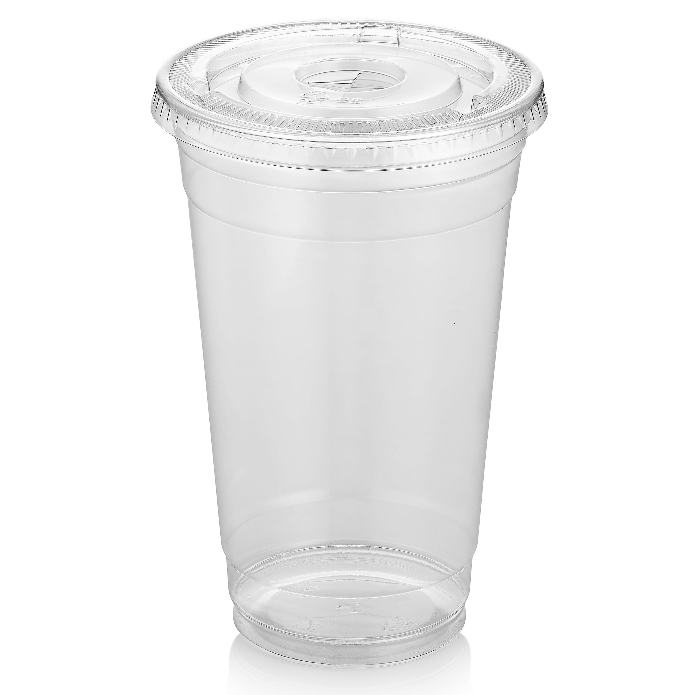 700ml (24 oz）Clear Plastic Cups With Lids for Iced Cold Drinks Coffee Tea  Smoothie Bubble