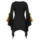 thumbnail image 3 of Puntoco Mujeres Halloween Gothic Criss Cross Lentejuelas Insertar Mariposa Manga Camiseta tops Puntoco Puntoco-1166, 3 of 4