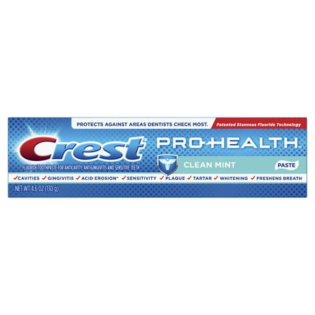 Crest Pro-Health Smooth Formula Toothpaste, Clean Mint Paste, 4.6 (Best Toothpaste For Plaque Removal)