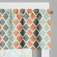 thumbnail image 3 of Ambesonne Geometric Valance Pack of 2, Rhombs with Lines, 42"X12", Grey Almond Green, 3 of 5