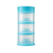 Innobaby Packin' Smart Stackable and Portable Storage System for Formula, Liquid, Baby Snacks and more. 3 Stackable Cups in Blueberry. BPA Free.