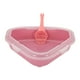 thumbnail image 5 of Bandeja de arena triangular abierta para gatos, antisalpicaduras, de perfil bajo, para gatos de esquina Rosa, 5 of 9
