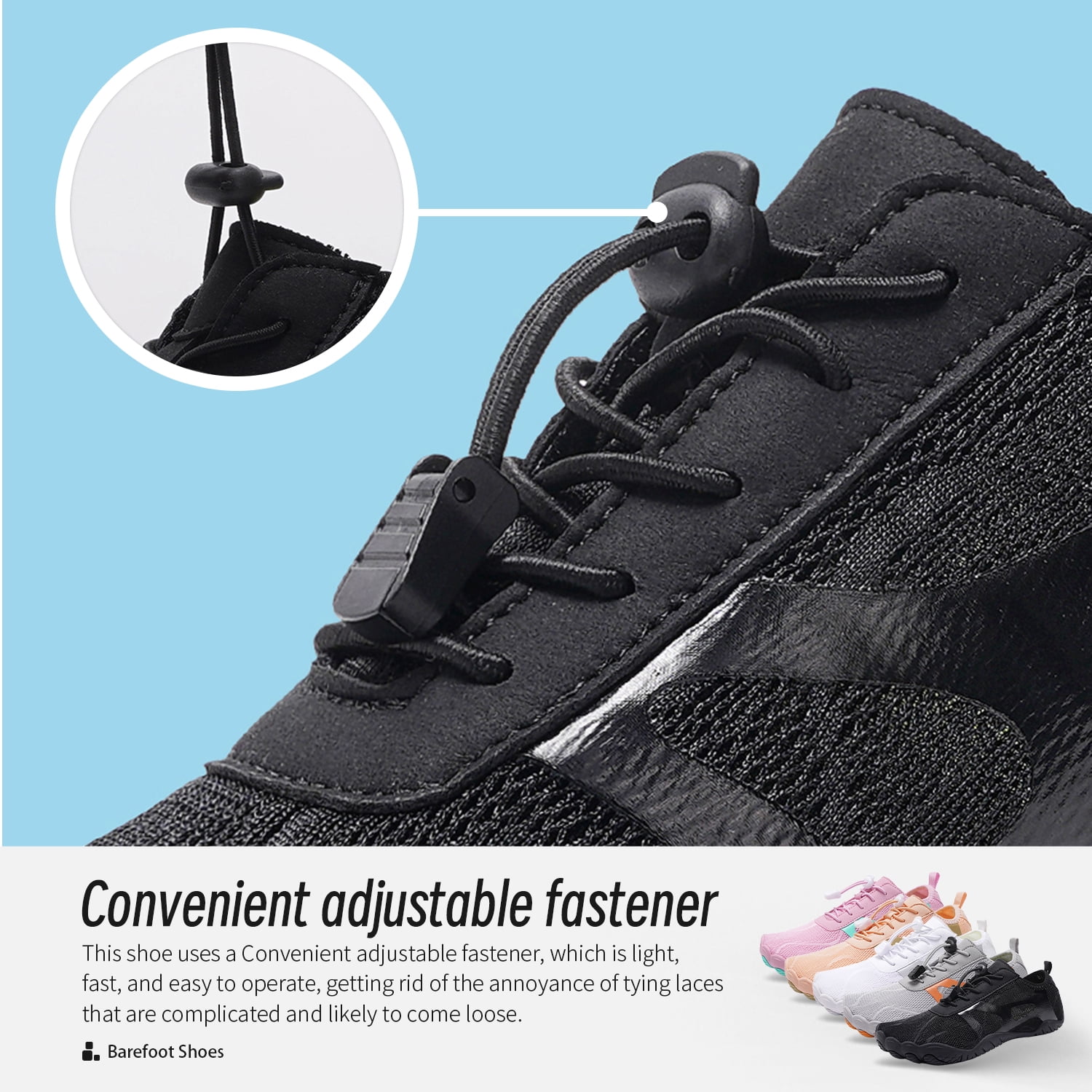 HOYUFEI Hike Barefoot Shoes for Women, Womens Water Shoes, Hiking Healthy Footwear - Wide Toe Box Non-Slip Outdoor Sports Zero Drop Shoes