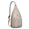 thumbnail image 1 of Bone Pattern Sling Backpack - Dog Lover's Crossbody Bag, Fashionable Multi-Pocket Pack for Daily Use, 1 of 4