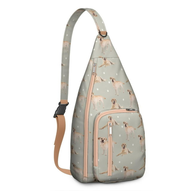 Bone Pattern Sling Backpack - Dog Lover's Crossbody Bag, Fashionable Multi-Pocket Pack for Daily Use