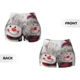 thumbnail image 3 of Sigee Christmas Snowman With Hat Print Women's High Waist Workout Shorts - Squat Proof, Tummy Control, Yoga and Gym Activewear-XX-Large, 3 of 9