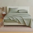 thumbnail image 3 of Great Bay Home 100% Cotton Sateen 4-Piece Bed Sheet Set (Sage Green, California King), 3 of 6