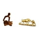 thumbnail image 5 of Estatua abstracta de un pensador humano. Escultura de arte moderno. Colección versátil. Adorno de animal Feng Shui para oficina, bar, boda o escritori, 5 of 8