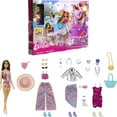 thumbnail image 1 of Barbie-Calendrier de l’Avent-Poupée et 24 vêtements et accessoires, 1 of 5
