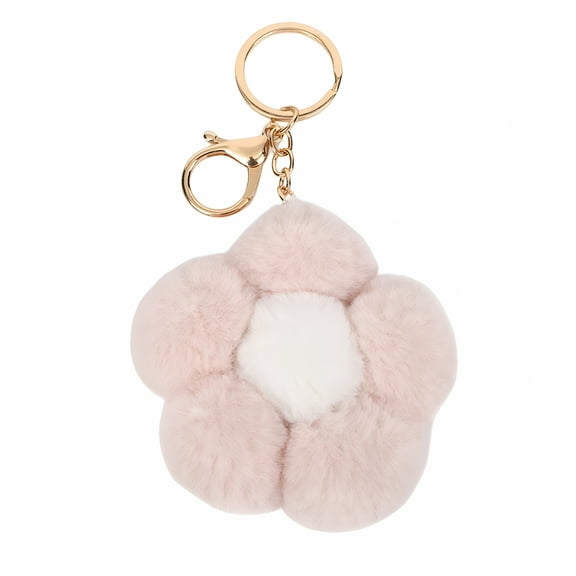 BESTSKY Flower Keychain Super Soft Plushies Cute Charm Creative Hanging Decoration with Buckle Plush Key Ring Backpack Pendant Girl Gift