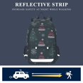 thumbnail image 5 of FORMRS Unisex School Backpack 17" Student Travel Bag with Laptop Compartment, Green Christmas Hats, 5 of 7