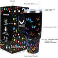 thumbnail image 2 of Butterfly Tumbler 40 oz Tumbler with Handle and Straw Lid Leak Proof - Butterfly Coffee Travel Mug with Handle Insulated for Hot and Cold Drink Ice - Christmas Birthday Gifts for Women Cup, 2 of 5