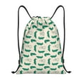 thumbnail image 1 of Xecao Cartoon Crocodile Pattern Sports Drawstring Backpack - String Swim Gym Bag with Wet Proof Pocket for Women&Men-Small, 1 of 6
