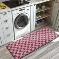 thumbnail image 3 of Pink Brown Heart Checkered Pattern Kitchen Rug Mat,Kitchen Runner Rugs Non Skid Washable,Decorative Kitchen Floor Mats for Kitchen,Sink,Laundry,17"x47.2", 3 of 7