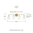 thumbnail image 3 of Capital Lighting 148841BN-542 Lawson 4 Light 33" Wide Vanity Light - Nickel, 3 of 7