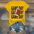 thumbnail image 2 of Charmgo Haut pour Femmes Tendance pour Jour de Match T-Shirts pour Femmes T-Shirt Imprimé 2D à Manches Courtes Col Rond T-Shirt Mode Léger Doux Tenue Décontractée Vêtements pour Femmes Football Jaune TG, 2 of 4