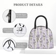thumbnail image 4 of Balery Lavender Flowers Bolsa de Almuerzo para Mujeres, Caja de Almuerzo, Bolsa de Almuerzo Pequeña Impermeable, Tote de Almuerzo Reutilizable con Gran Capacidad, 4 of 6