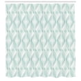 thumbnail image 3 of Ambesonne Seafoam Shower Curtain, Tangled Lines Rhombus, 69"Wx75"L, Pale Blue Seafoam White, 3 of 3