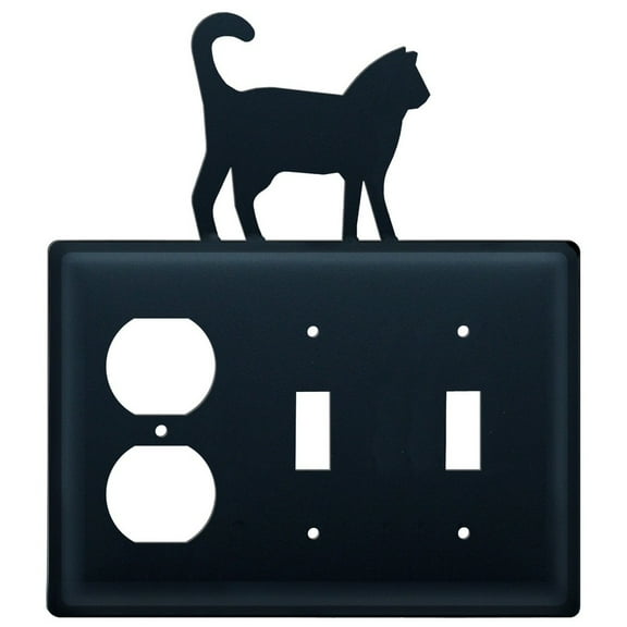 Cat - Single Outlet and Double Switch Cover