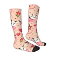 thumbnail image 3 of Fotbe Cow Flower And Heart print Women's Men's Novelty Crew Socks Cotton Socks Knee High Socks for Walking,Running,Nurses,Pregnancy, 3 of 8