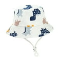 thumbnail image 5 of dmqupv Bucket Hats for Kids Baby Sun Hat UPF 50+ Sun Protection Wide Brim Baby Bucket Hat Breathable Fabric Summer Beach Hat Suitable For Boys And Girls E,One Size, 5 of 5