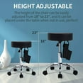 thumbnail image 6 of Dkelincs Shop Stool Rolling Stool Adjustable Spa Barber Salon Stool Chair Hydraulic Rolling Stool with Storage Bag & Wheels, 6 of 7