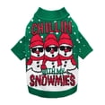 thumbnail image 1 of Jersey para perro Fitwarm Chillin with Snowmies Small Green, 1 of 7