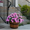 thumbnail image 2 of Artificial Fake Outdoor Flowers Plants for Spring Home Decoration, Faux Silk Red Camellia UV Resistant Realistic Look Real for Planter Outside Front Door Porch Patio Balcony, 3 Bundles, 2 of 5