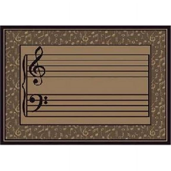 Fully Staffed Sand 5 ft.4 in. x 7 ft.8 in.  WearOn Nylon Machine Tufted- Cut Pile Educational Rug