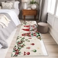 thumbnail image 4 of Runner Rug 2'x6', Red Gnomes Christmas Washable Non-Slip Hallway Runner Rugs, Xmas Ball Gifts Snowflake Rustic Bedside Rugs Floor Mats Carpet Runners for Kitchen Bathroom Laundry Room, 4 of 8