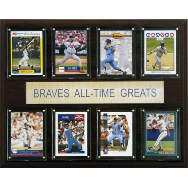 C & I Collectables 1215ATGBRAV MLB Atlanta Brave la Plaque des Grands Noms de Tous les Temps