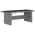 thumbnail image 2 of vidaXL 7 Piece Outdoor Dining Set with Cushions Poly Rattan Grey, 2 of 5
