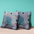thumbnail image 4 of Boho Mandala Plant Indoor/Outdoor Pillow with Removable Cover in Blue Red Yellow18x18, 4 of 5