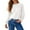 White, variant on FAIWAD Long Sleeve Tops for Women Pleated Long Sleeve Crewneck Shirts Trendy Casual Clothes