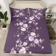 thumbnail image 2 of Castle Fairy Chic Flowers Full Size Sheets 4-Piece for Teens Adults,Spring Garden Breathable Bed Sheets,Purple Pink Floral Blossoms Lightweight Sheet Sets,Luxury Bedroom Decor, 2 of 7