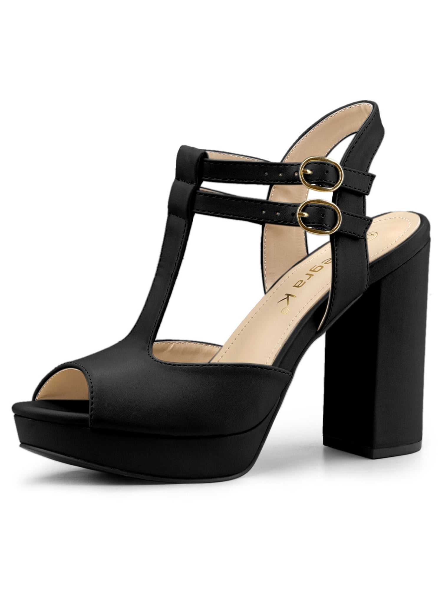 open toe strappy platform sandals