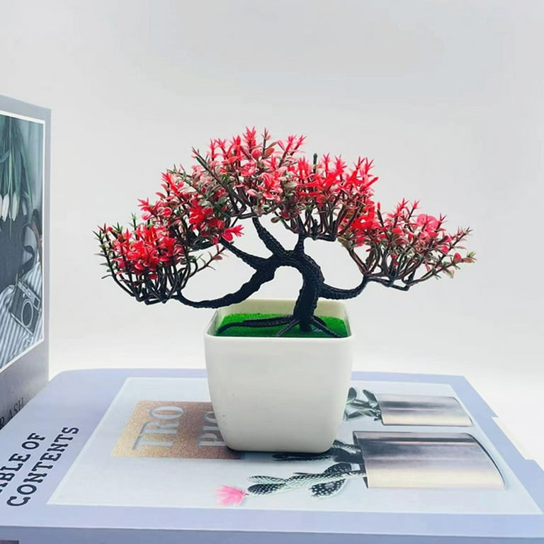 Sunjoy Tech Artificial Bonsai Realistic Looking Geometric Shape Potted  Unfading Not Withered Maintenance Free Decorate Vibrantly Colored  Artificial Greeting Pine Plant Ornament for Office - Walmart.com