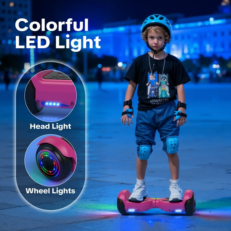 Tcdjtc Hoverboard with Bluetooth and Led Lights, Balance Board for