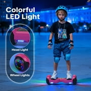 Hoverboard for Kids with 9 mph Max Speed, Tcdjtc Electric Scooters with LED Lights & Bluetooth Speakers, All Terrain Hoverboard for Adults, Off Road Hoverboard with UL2272 Certified