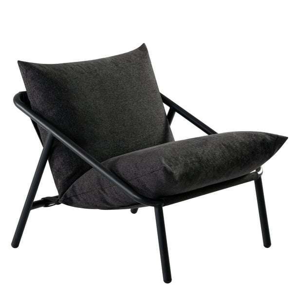 Silla de Metal Zinus Ada con Cojines de Memory Foam Color Gris Oscuro