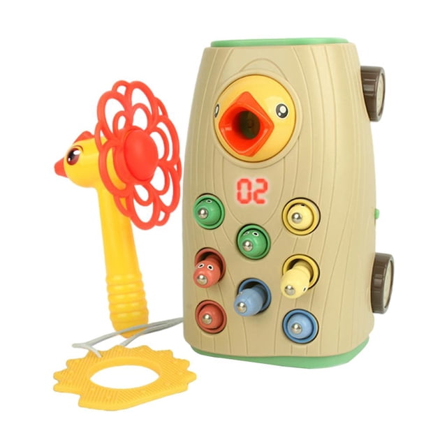 Pájaro Carpintero Cogiendo Juguete Gusanos Magnéticos Juguete Divertido Juego Con sonido y luz Zulema Insecto captura de aves