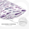 thumbnail image 3 of Lsque Lavender Flowers Pattern Pillow Case – Soft & Cozy Throw Pillow Cover, Hypoallergenic Cushion Case for Sleeping Women with Envelope Closure-14"x20", 3 of 6