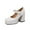 02 White, variant on Mary Jane Shoes Women,Elegant High Heels Retro Square Toe Dressy Stylish Mary Jane Shoes for Stylish Occasions,Platform Mary Janes for Women,01 Black,6.5